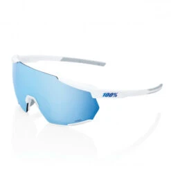 RACETRAP 3.0 - Matte White - HiPER Blue Multilayer Mirror