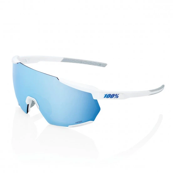 RACETRAP 3.0 - Matte White - HiPER Blue Multilayer Mirror